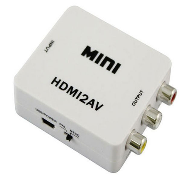 Adaptador Hdmi a Av - Adaptador de sincronización de audio y video Hdmi a  Rgb de 1080p para convertidor de componentes Rca