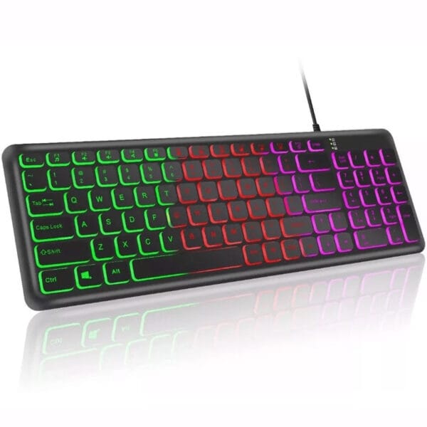Teclado Gamer Seisa Teclas Redondas Luces Led - Imagen 3