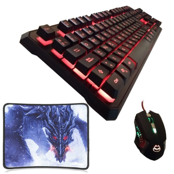 Kit Gamer Teclado y Mouse Odin Luces Led - Imagen 3