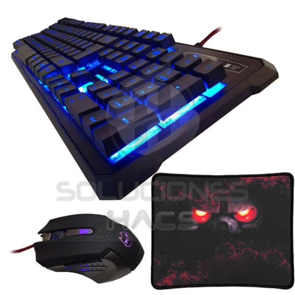 Kit Gamer Teclado y Mouse Odin Luces Led