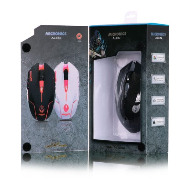 Mouse Inalambrico Recargable Alien + Pad Mouse - Imagen 2